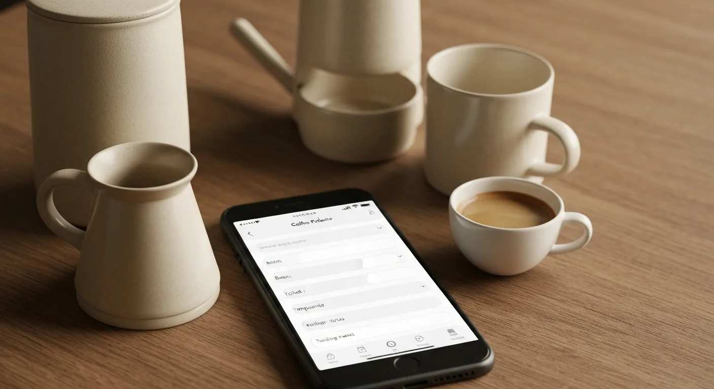 記録アプリ Coffee Palette に今日の一杯を残す画面